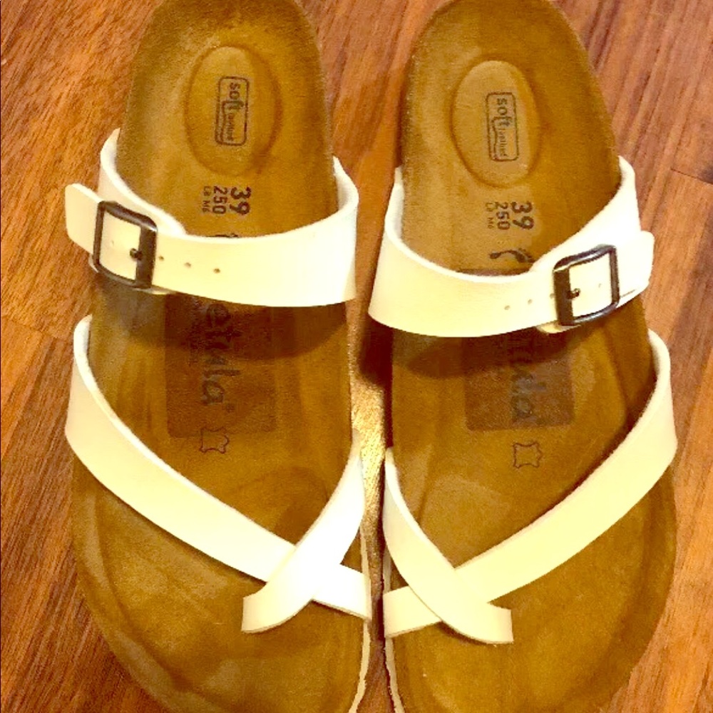 Birkenstock Betula Mia White Sandals Size 39 NEW